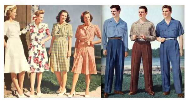 Fashion Trends of Women and Men in the 1940s